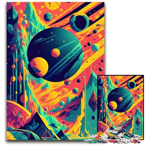 Puzzle 1000 Teile für Erwachsene Außerirdischer Planet anspruchsvolle Puzzles perfekt für Halloween Weihnachten Geburtstagsgeschenk 1000 PCS (75 x 50 cm) von ZZQWIPEIS