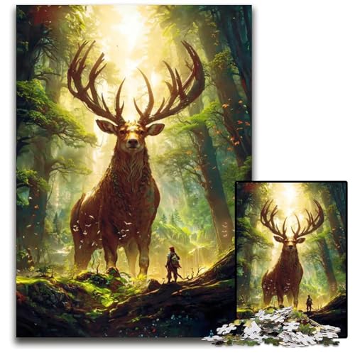 Puzzle 1000 Teile für Erwachsene EIN mythischer Tag Papierpuzzle für Erwachsene interaktives Familienspiel Gehirn-Herausforderung Lernspielzeug 1000 Teile (38 x 26 cm) von ZZQWIPEIS