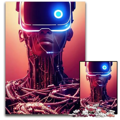Puzzle 1000 Teile für Erwachsene Fast vollständig Cyborg-Papierpuzzle für Erwachsene interaktives Familienspiel Gehirn-Herausforderung Lernspielzeug 1000 Teile (38 x 26 cm) von ZZQWIPEIS