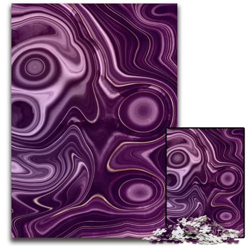 Puzzle 1000 Teile für Erwachsene Papierpuzzle mit Amethyst-Textur interaktives Familienspiel Gehirn-Herausforderung Lernspielzeug 1000 Teile (38 x 26 cm) von ZZQWIPEIS