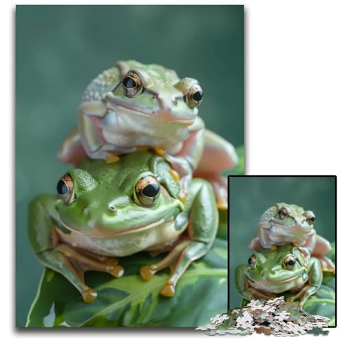 Puzzle 1000 Teile für Erwachsene Tierfamilie Holzpuzzle für Erwachsene interaktives Familienspiel Gehirn-Herausforderung Lernspielzeug 1000 Teile (75 x 50 cm) von ZZQWIPEIS