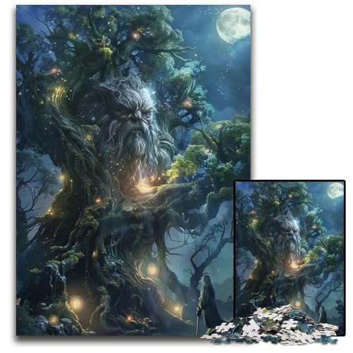Puzzle 1000 Teile für Erwachsene Uralter Baumgeist anspruchsvolle Puzzles perfekt für Halloween Weihnachten Geburtstagsgeschenk 1000 PCS (75 x 50 cm) von ZZQWIPEIS