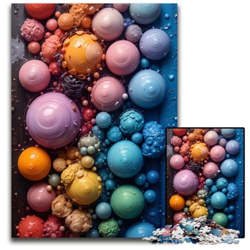 Puzzle 1000 Teile für Erwachsene abstrakte D-Kugelkunst anspruchsvolle Puzzles perfekt für Halloween Weihnachten Geburtstagsgeschenk 1000 PCS (75 x 50 cm) von ZZQWIPEIS