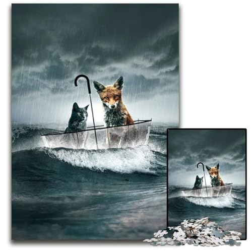 Puzzle für Erwachsene 1000 Teile „All at Sea Puzzles für Erwachsene Familienspaß Aktivität Gehirn-Herausforderung Teenager 1000 Teile (75 x 50 cm) von ZZQWIPEIS