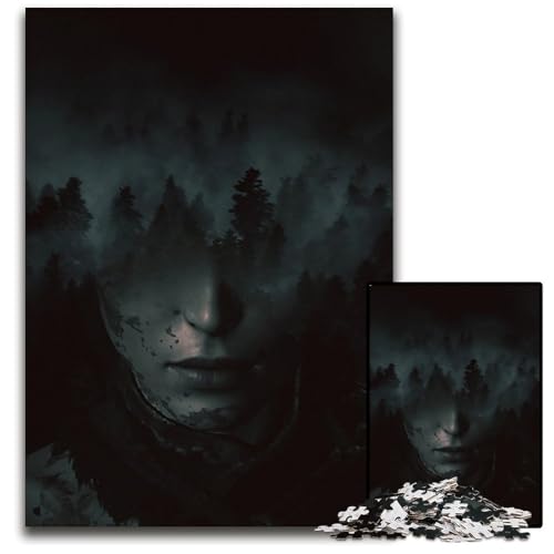 Puzzle für Erwachsene 1000 Teile „Alone in The Shadows schwierige Puzzles für Erwachsene anspruchsvolles DIY-Denkspiel für Teenager 1000 Teile (75 x 50 cm) von ZZQWIPEIS