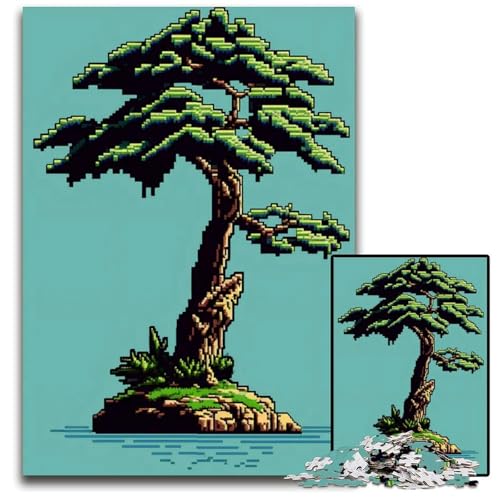 Puzzle für Erwachsene 1000 Teile „EIN Baum auf Einer Insel schwierige Puzzles für Erwachsene anspruchsvolles DIY-Denkspiel für Teenager 1000 Teile (75 x 50 cm) von ZZQWIPEIS