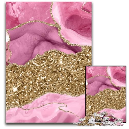 Puzzle für Erwachsene 1000 Teile Achat Glitzer Blendung Unmögliches Puzzle für Erwachsene Geburtstage und Feiertage 1000 Teile (75 x 50 cm) von ZZQWIPEIS
