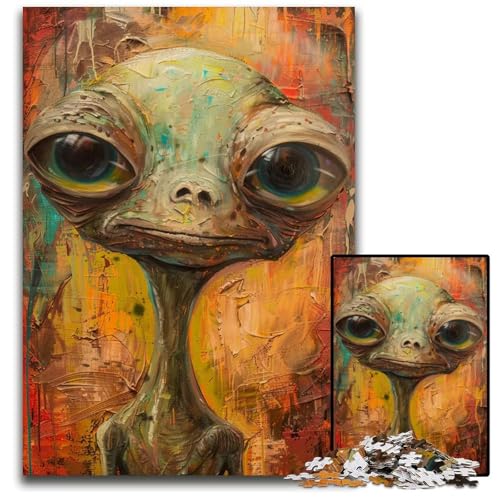 Puzzle für Erwachsene 1000 Teile Alien Art VII Holzpuzzle perfekt für Familienspaß Partyspiele Geburtstagspartygeschenke 1000 Teile (75 x 50 cm) von ZZQWIPEIS