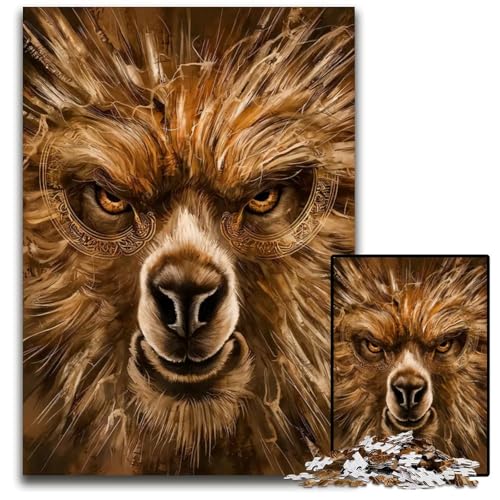 Puzzle für Erwachsene 1000 Teile Alpaka-Holzpuzzle perfekt für Familienspaß Partyspiele Geburtstagspartygeschenke 1000 Teile (75 x 50 cm) von ZZQWIPEIS