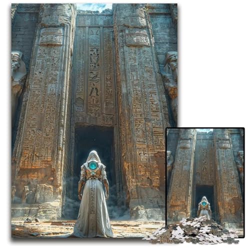 Puzzle für Erwachsene 1000 Teile Eingang zum antiken Tempel Puzzle für Erwachsene kreatives Familienspiel und Heimdekoration Teenager 1000 Teile (75 x 50 cm) von ZZQWIPEIS