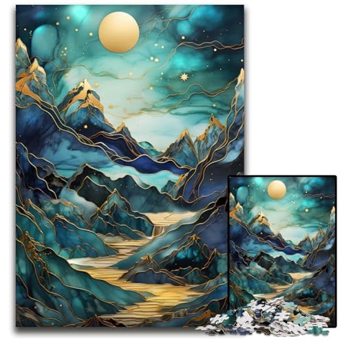 Puzzle für Erwachsene 1000 Teile abstrakte Aurora Borealis schwierige Puzzles für Erwachsene DIY-Heimdekoration Geschenk Denksportspiel 1000 Teile (75 x 50 cm) von ZZQWIPEIS