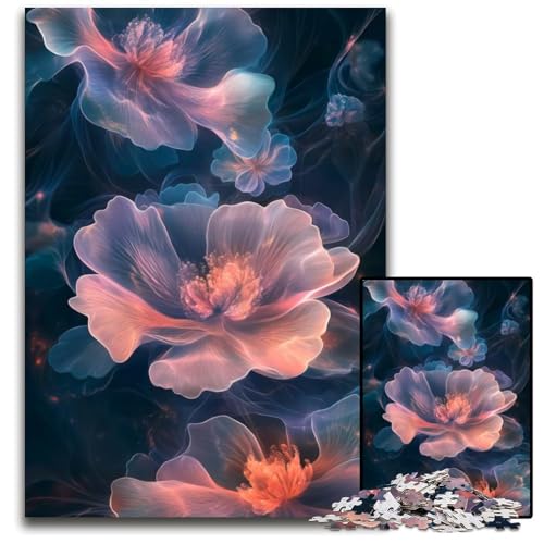 Puzzle für Erwachsene 1000 Teile abstrakte Blumenkunst unmögliche Puzzles für Erwachsene Geburtstage und Feiertage 1000 Teile (75 x 50 cm) von ZZQWIPEIS