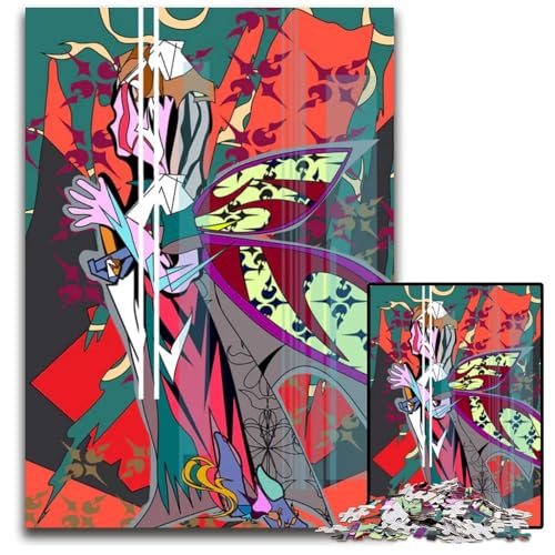 Puzzle für Erwachsene 1000 Teile abstrakte Figur mit Flügeln Puzzle für Erwachsene kreatives Familienspiel und Heimdekoration Teenager 1000 Teile (38 x 26 cm) von ZZQWIPEIS