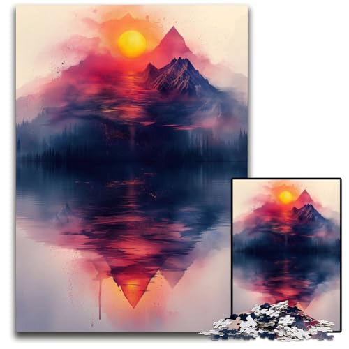 Puzzle für Erwachsene 1000 Teile ästhetische Bergpuzzles für Erwachsene kreatives Familienspiel und Heimdekoration Teenager 1000 Teile (75 x 50 cm) von ZZQWIPEIS