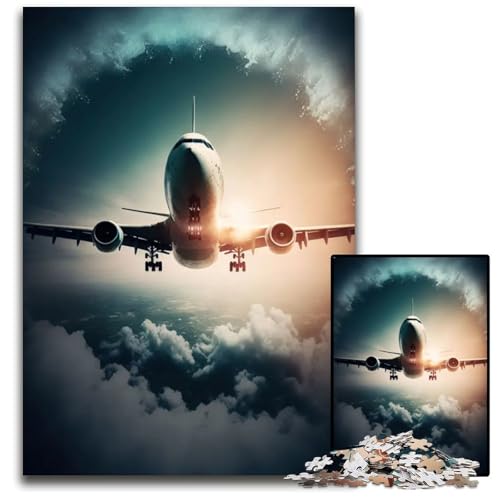 Puzzle mit 1000 Teilen Flugzeug-Papierpuzzle anspruchsvolles DIY-Denkspiel perfektes Familienspiel oder dekoratives Geschenk 1000 Teile (38 x 26 cm) von ZZQWIPEIS