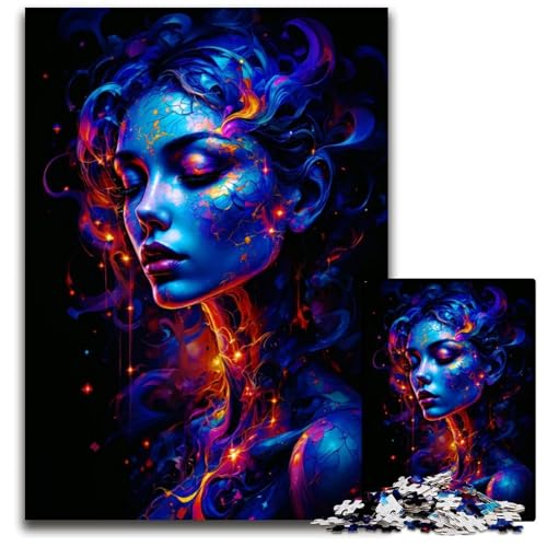 Puzzle mit 1000 Teilen für Erwachsene „EIN Licht im Dunkeln anspruchsvolle Puzzles perfekt für Halloween Weihnachten Geburtstagsgeschenk 1000 Teile (75 x 50 cm) von ZZQWIPEIS