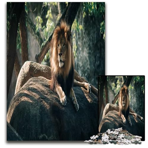 Puzzle mit 1000 Teilen für Erwachsene „EIN ruhender König anspruchsvolle Puzzles perfekt als Halloween-Weihnachts- und Geburtstagsgeschenk 1000 Teile (75 x 50 cm) von ZZQWIPEIS