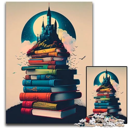 Puzzle mit 1000 Teilen für Erwachsene Abenteuer in einem Buch anspruchsvolle Puzzles perfekt für Halloween Weihnachten Geburtstagsgeschenk 1000 Teile (75 x 50 cm) von ZZQWIPEIS