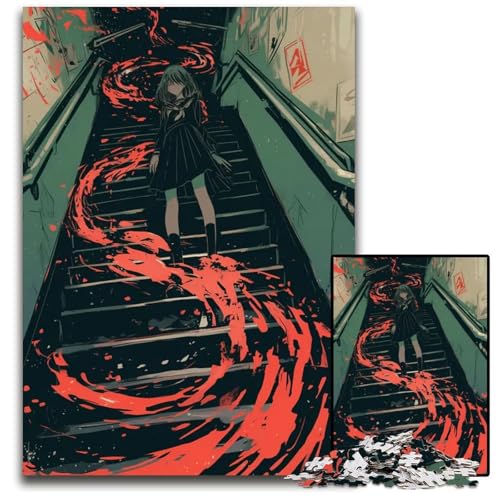 Puzzle mit 1000 Teilen für Erwachsene Abnormal Core anspruchsvolle Puzzles perfekt für Halloween Weihnachten Geburtstagsgeschenk 1000 Teile (75 x 50 cm) von ZZQWIPEIS