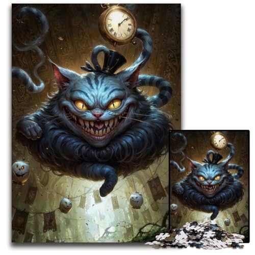 Puzzle mit 1000 Teilen für Erwachsene Alice im Albtraum Holzpuzzle Denksportaufgabe und Heimdekoration 1000 Teile (75 x 50 cm) von ZZQWIPEIS