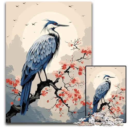 Puzzle mit 1000 Teilen für Erwachsene Tier-Japan-Vibes Holzpuzzle Denksportaufgabe und Heimdekoration 1000 Teile (75 x 50 cm) von ZZQWIPEIS