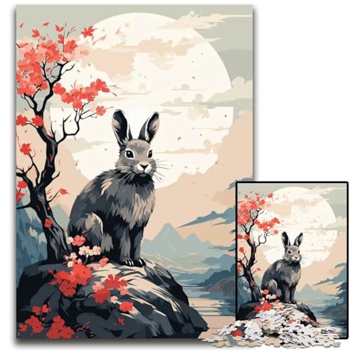 Puzzle mit 1000 Teilen für Erwachsene Tier-Puzzle mit japanischen Vibes für Teenager und Jugendliche ideales Geburtstags 1000 Teile (75 x 50 cm) von ZZQWIPEIS