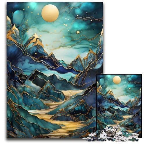 Puzzle mit 1000 Teilen für Erwachsene abstrakte Aurora Borealis-Puzzles für Teenager und Jugendliche ideales Geburtstags 1000 Teile (38 x 26 cm) von ZZQWIPEIS