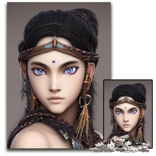 Puzzle mit 1000 Teilen für Erwachsene afrikanische Filigrane und anspruchsvolle Puzzles perfekt als Halloween- Weihnachts- und Geburtstagsgeschenk 1000 Teile (38 x 26 cm) von ZZQWIPEIS