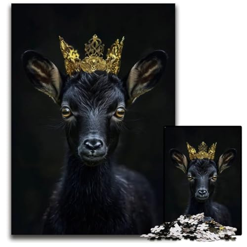 Puzzle mit 1000 Teilen für Erwachsene mit niedlichem Tierkönig Familie und Freunde. Geeignet für alle Altersgruppen. 1000 Teile (75 x 50 cm) von ZZQWIPEIS