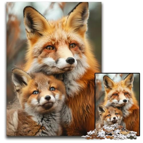 Tierfamilie 1000 Teile Puzzle Geschenke Papierpuzzle Herausforderndes Denkspiel für Teenager Familienspielabend Spaß 1000 PCS (38x26cm) von ZZQWIPEIS