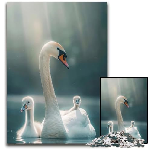 Tierfamilie 1000-Teile-Puzzle für Erwachsene anspruchsvolle Puzzles anspruchsvolle Denksportaufgabe entspannendes Spielzeug für Teenager 1000 PCS (75 x 50 cm) von ZZQWIPEIS
