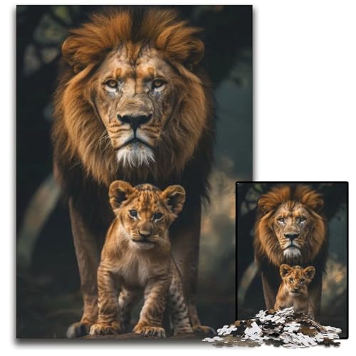 Tierfamilie 1000-Teile-Puzzle für Erwachsene anspruchsvolle Puzzles anspruchsvolle Denksportaufgabe entspannendes Spielzeug für Teenager 1000 PCS (75 x 50 cm) von ZZQWIPEIS