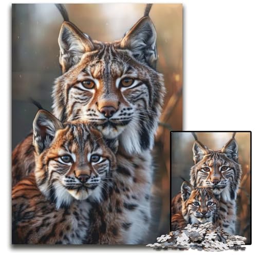 Tierfamilien-Puzzle für Erwachsene 1000 Teile Holzpuzzle anspruchsvolles Denkspiel für Teenager unterhaltsames interaktives Spiel für die ganze Familie 1000 Teile (75 x 50 cm) von ZZQWIPEIS