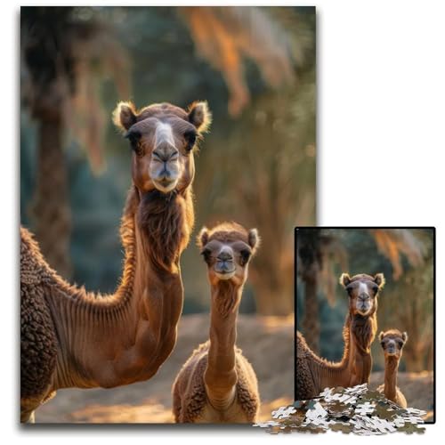 Tierfamilien-Puzzle für Erwachsene 1000-teiliges Puzzle für Erwachsene Denksportaufgabe und Heimdekoration 1000 Teile (38 x 26 cm) von ZZQWIPEIS