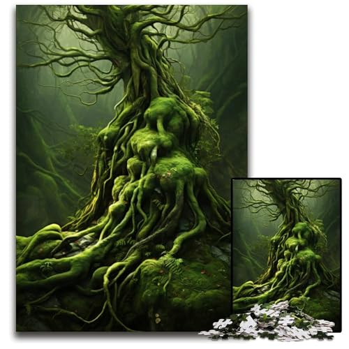 Uralte Baumwurzeln 1000-teiliges Puzzle für Erwachsene anspruchsvolles DIY-Denkspiel perfektes Familienspiel oder dekoratives Geschenk 1000 Teile (38 x 26 cm) von ZZQWIPEIS