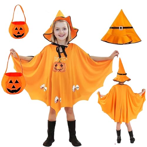 ZZRSYJ Halloween Fledermaus Umhang,Fledermaus Umhang Kostüm,Witch Umhang mit Hut,Fasching kostüme hexenkostüm Kürbis,Fledermaus Umhang mit Hut,für Jungen Mädchen Halloween Cosplay Party.(Orange) ZZRSYJ Halloween Fledermaus Umhang,Fledermaus Umhang Kostüm,Witch Umhang mit Hut,Fasching kostüme hexenkostüm Kürbis,Fledermaus Umhang mit Hut,für Jungen Mädchen Halloween Cosplay Party.(Orange) von ZZRSYJ