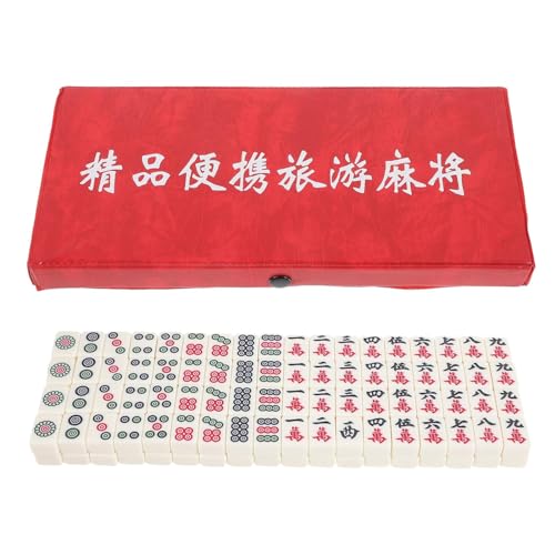 ZZSSSM Chinesisches Mahjong 1 Set Spielzeug Mini Mahjong Fliesen Chinesisches Brettspiel Mahjong Kit Tragbares Mahjong Muttertagsgeschenk Tisch-Mahjong-Fliesen von ZZSSSM