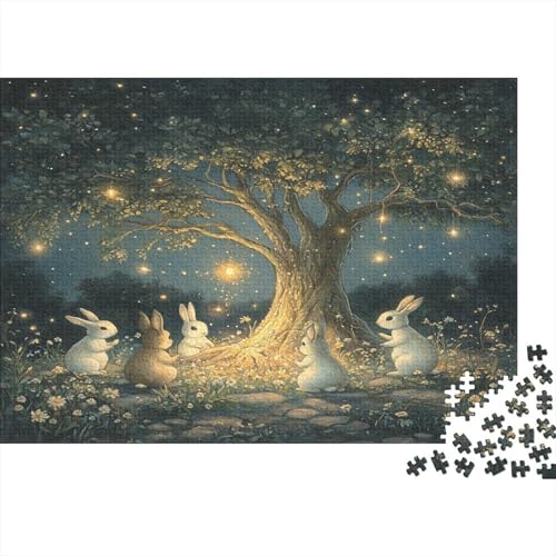 Animals In The Forest1000 Puzzle Spiele Für Erwachsene Nachhaltige Puzzle Spielerabbit Tree1000pcs (75x50cm) von ZZVRMCYLD