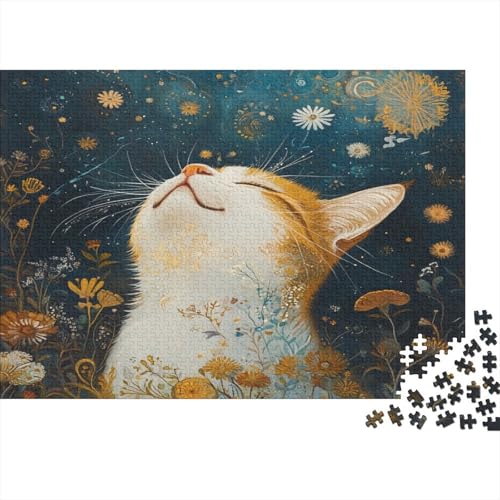 Artistic Cat1000-Stücke Puzzlepuzzle, Erwachsenenpuzzle, Kinderpuzzle, Spielzeug, Wohndekoration Geschenk, Hochwertige, Langlebige, Stressentlastende 1000-Stücke1000pcs (75x50cm) von ZZVRMCYLD