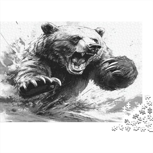 Bear1000-Stücke Puzzlepuzzle, Erwachsenenpuzzle, Kinderpuzzle, Spielzeug, Wohndekoration Geschenk, Hochwertige, Langlebige, Stressentlastende 1000-Stücke1000pcs (75x50cm) von ZZVRMCYLD