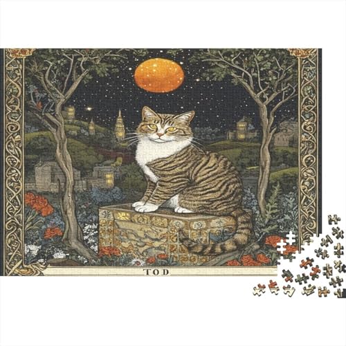 Cat Tarot Cards1000 Erwachsenes Puzzle, 1000 Puzzle Pädagogisches Spiel, Heimdekoration Puzzle1000pcs (75x50cm) von ZZVRMCYLD