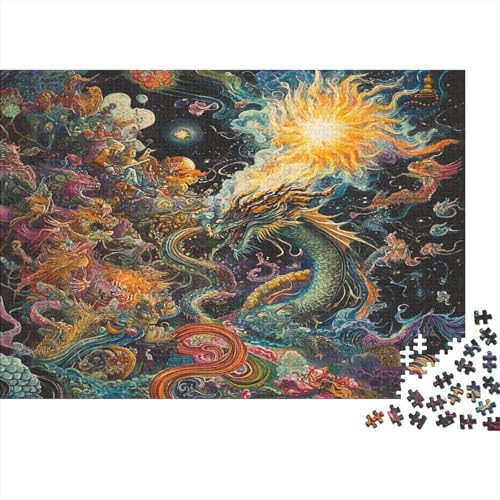 Chinese Loong1000-Stücke des Erwachsenenpuzzlespiels, Erwachsenen-Spaß-Puzzlespiel, Chinese Style1000-Stücke des Hochwertigen Und Langlebigen Schulspiels Zur Entlastung Von Stress, 1000-Stücke1000pcs von ZZVRMCYLD