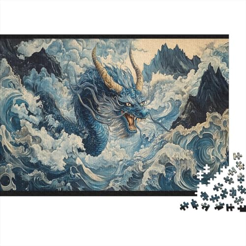 Chinese Loong1000 Teile des Erwachsenenpuzzles, Oil Painting Style1000 Stücke des Erwachsenenpuzzles, Bildungspuzzle, Heimdekoration Puzzle, 1000 Stücke1000pcs (75x50cm) von ZZVRMCYLD
