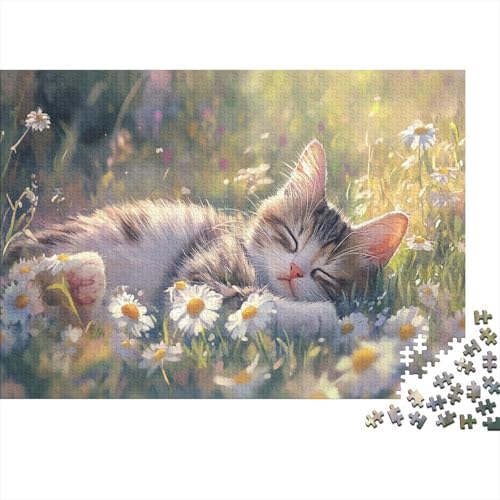 Cute Cat1000-Stücke Von Erwachsenen- Und Kinderspielrätseln, Puzzle-Spiele, Bildungsspiele, Stresslindernde Wohndekorationen Und Stresslindernde Puzzles1000pcs (75x50cm) von ZZVRMCYLD