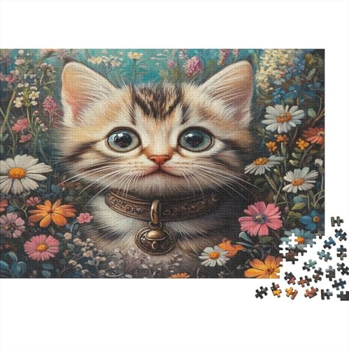 Cute Cat1000-Stücke Von Erwachsenen- Und Kinderspielzeug, Puzzle-Spiele, Bildungsspiele, Stressabbau, Wohndekoration-Puzzle, Hochwertige Und Langlebige 1000-Stücke1000pcs (75x50cm) von ZZVRMCYLD