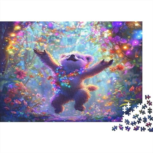 Cute Koala1000-Stücke des Erwachsenenpuzzlespiels, Erwachsenen-Spaß-Puzzlespiel, Animal1000-Stücke des Hochwertigen Und Langlebigen Schulspiels Zur Entlastung Von Stress, 1000-Stücke1000pcs (75x50cm) von ZZVRMCYLD