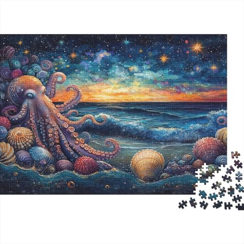 Cute Octopus1000 Erwachsenes Puzzle,Animal 1000 Puzzle Pädagogisches Spiel, Heimdekoration Puzzle1000pcs (75x50cm) von ZZVRMCYLD
