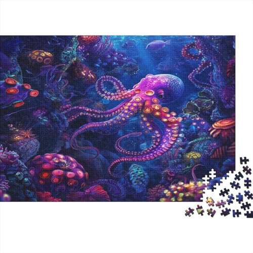 Cute Octopus1000-Puzzleteile, Animalgeeignet Für Erwachsene Und Kinder Ab Zwölf Jahren1000pcs (75x50cm) von ZZVRMCYLD