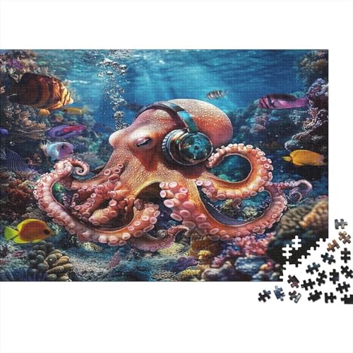 Cute Octopus1000-Stücke Von Erwachsenen- Und Kinderspielzeug, AnimalPuzzle-Spiele, Bildungsspiele, Stressabbau, Wohndekoration-Puzzle, Hochwertige Und Langlebige 1000-Stücke1000pcs (75x50cm) von ZZVRMCYLD