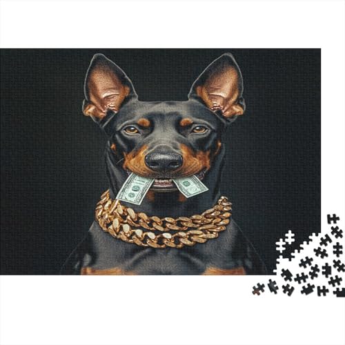Doberman Pinscher1000 Erwachsene Puzzleteile, DIY Erwachsene Und Kinder Intellektuelle Bildung Spielzeug Sammlung, 1000 Moderne Wohndekoration Puzzleteile1000pcs (75x50cm) von ZZVRMCYLD